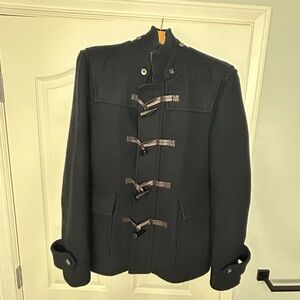 Zara Men's Black Military Toggle Jacket